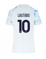 Ženske Nogometnih dresov Inter Milan Lautaro Martinez #10 Gostujoči 2025-26 Kratki rokavi Ženske Nogometnih dresov Inter Milan Lautaro Martinez #10 Gostujoči 2025-26 Kratki rokavi